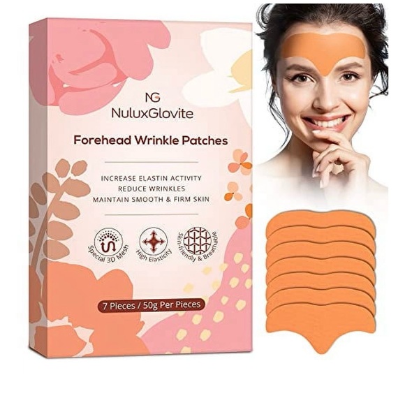 Nuluxglovite Forehead 7 Anti Wrinkle Patches with Hydrolyzed Collagen NWB - Picture 1 of 7